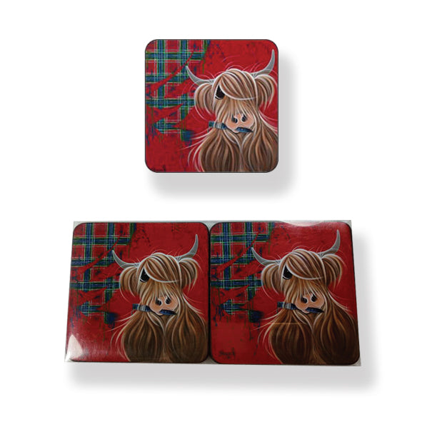 Mcmoo Tartan Paint Coaster Set