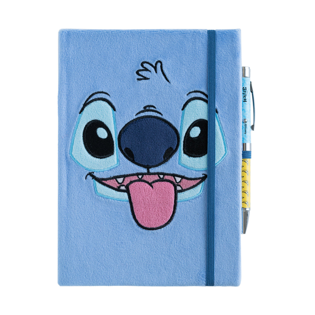 Stitch Tropical Plush Cover Notebook/Pen