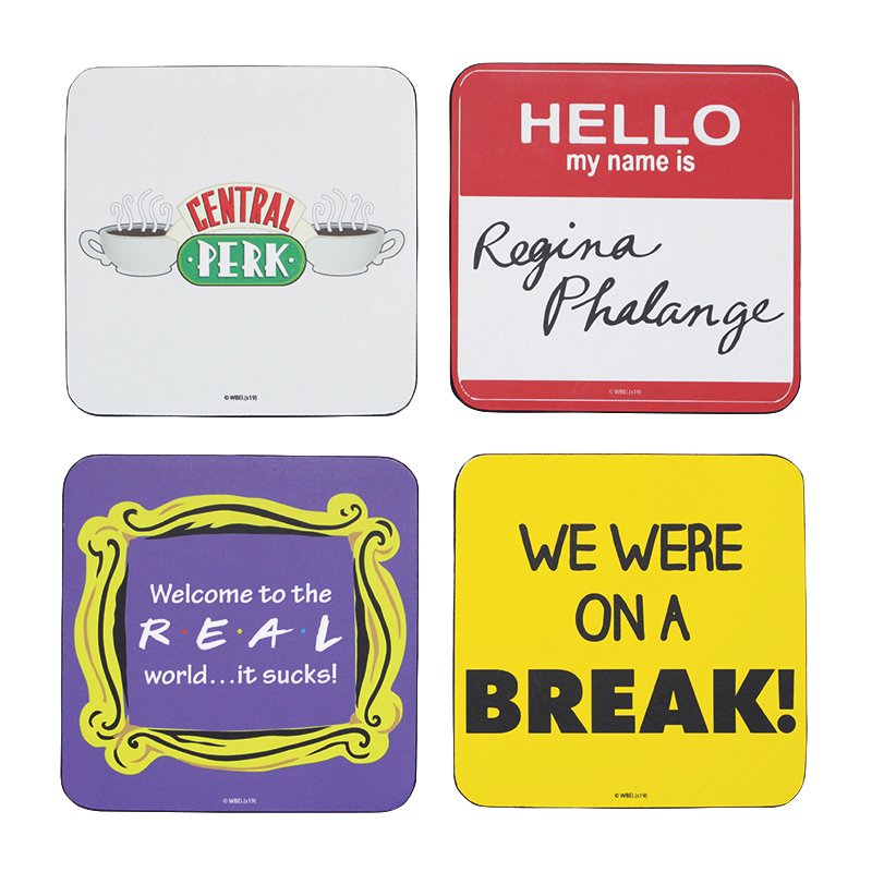 Coaster Set Of 4 - Friends(Quotes)