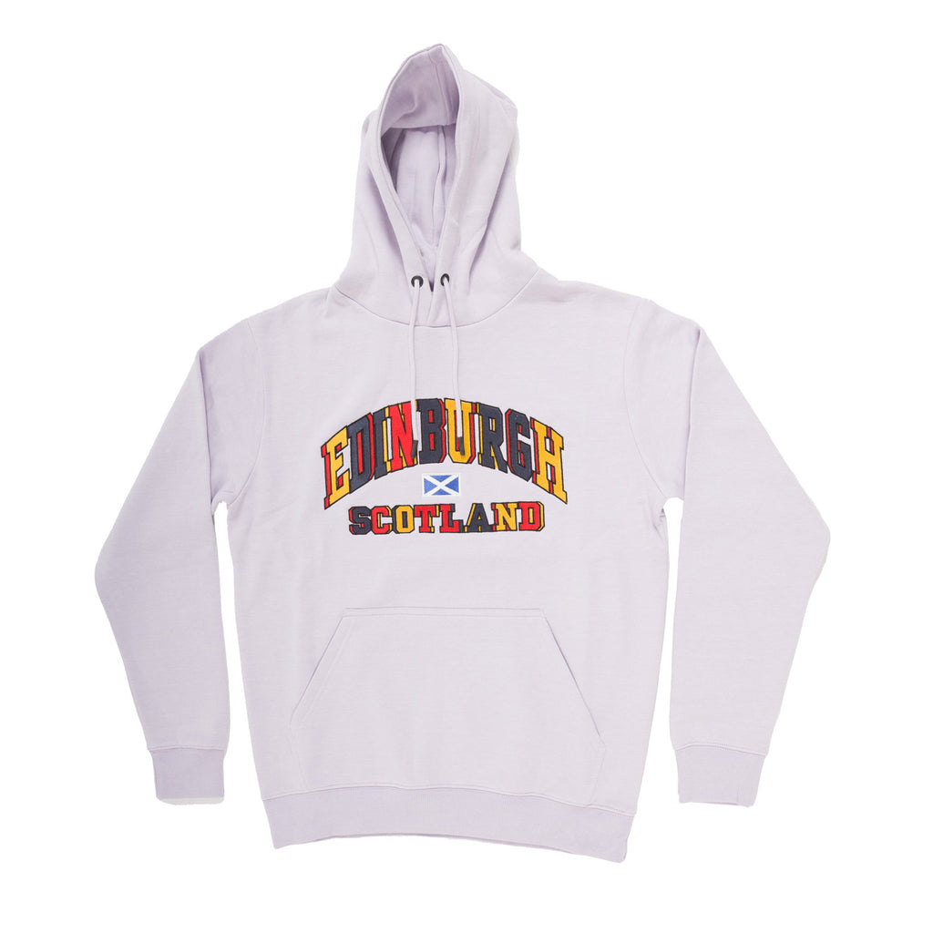 Colourful Edinburgh Letters Hoodie Lilac