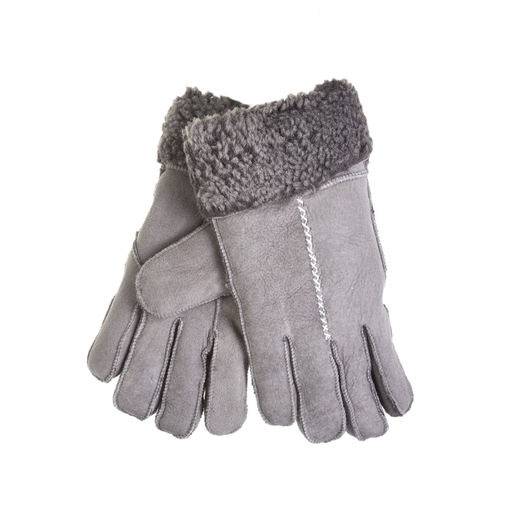 Ladies Suede Double Face Sheepskin Glove Dark Grey