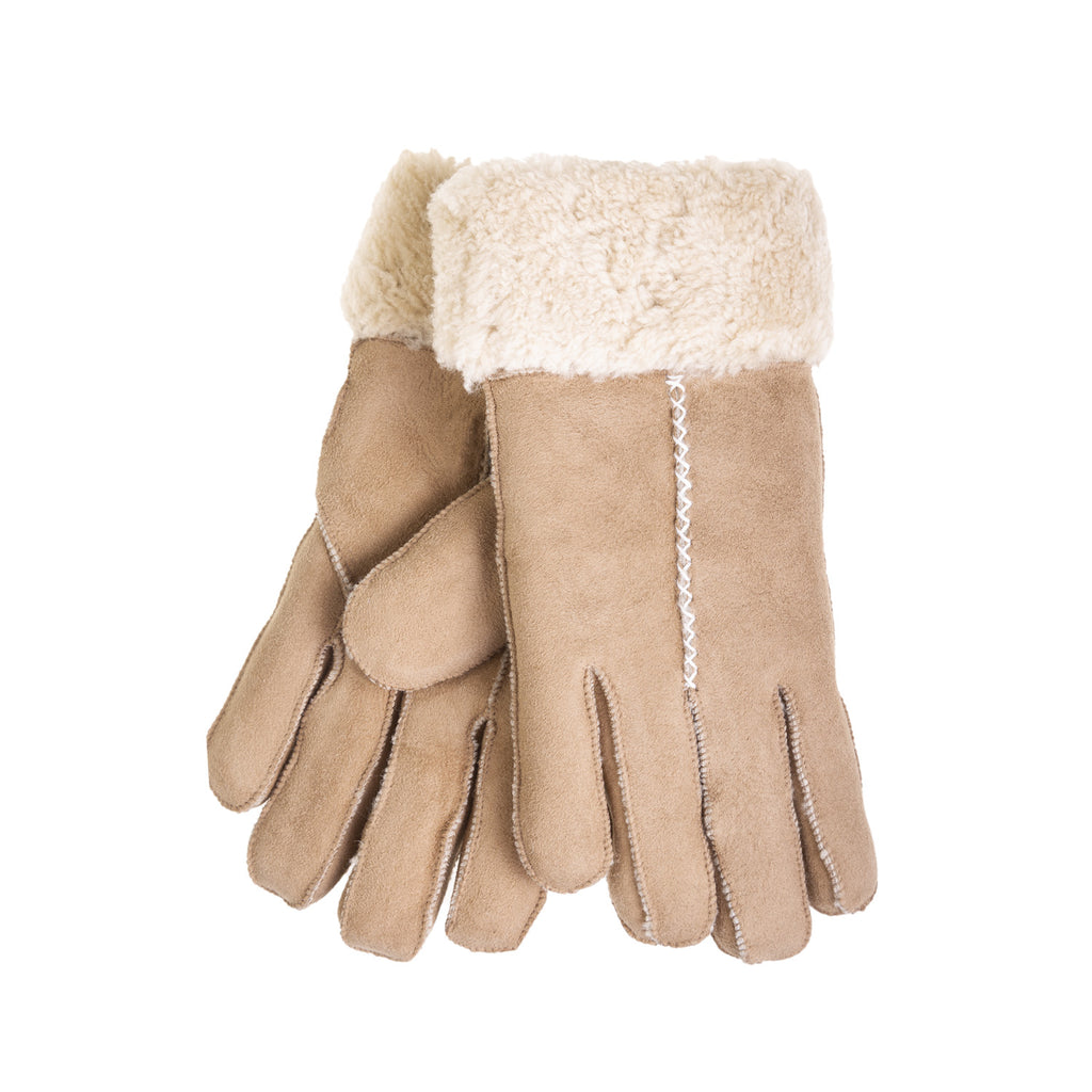 Ladies Suede Double Face Sheepskin Glove Peanut