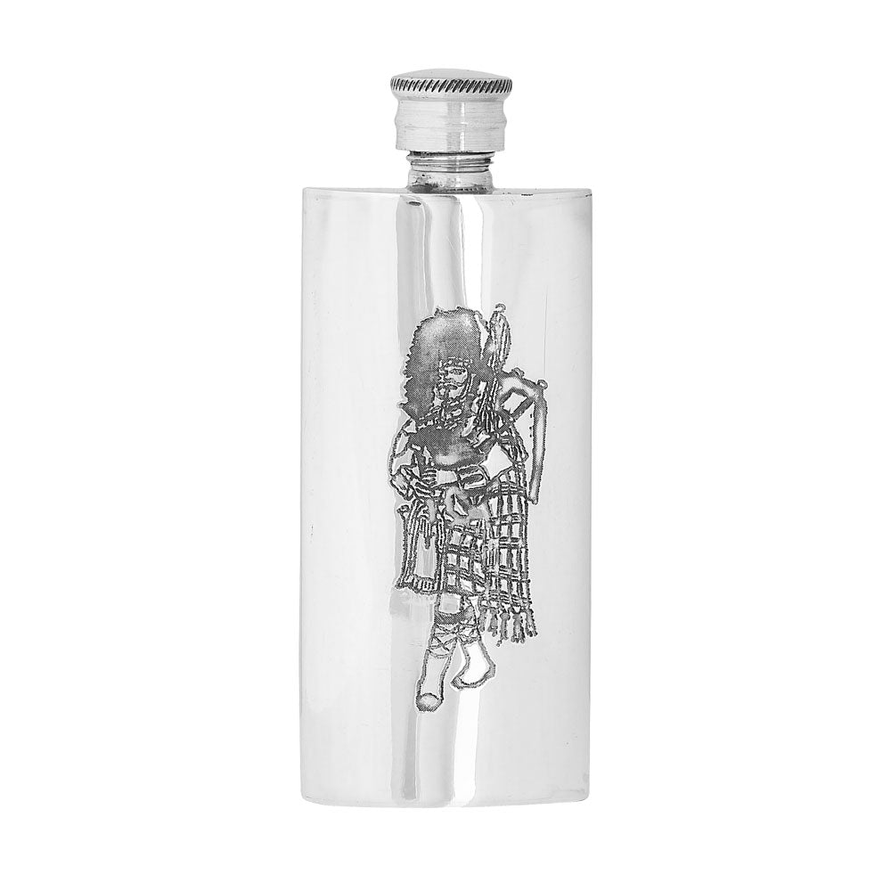 Flask Scotsman Slimline Rect Pewter 3Oz