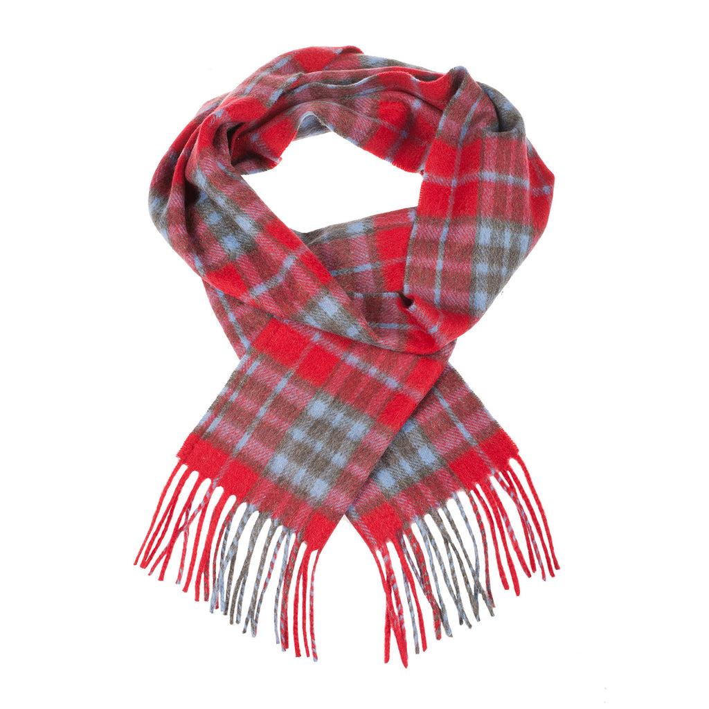 Tartan Weaving Mill 100% Cashmere Scarf  Thompson Red