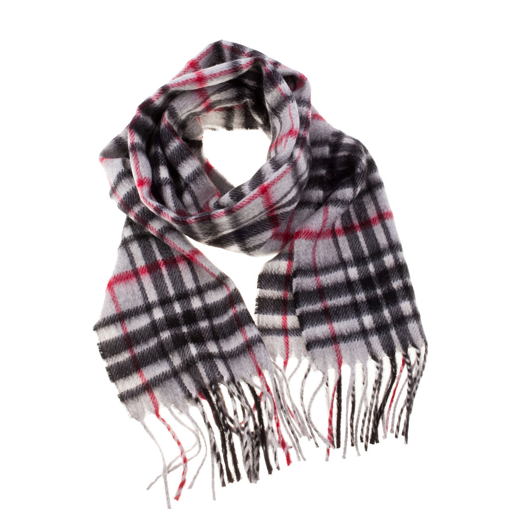 Tartan Weaving Mill 100% Cashmere Scarf  Thomson Light Grey