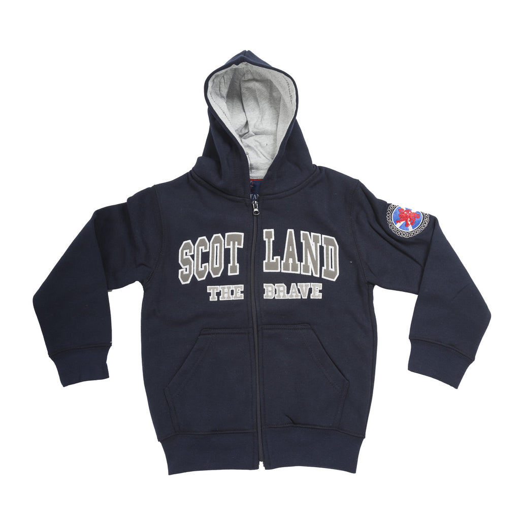Kids Zip Hd Top Scot/Celtic/Flag/Lion