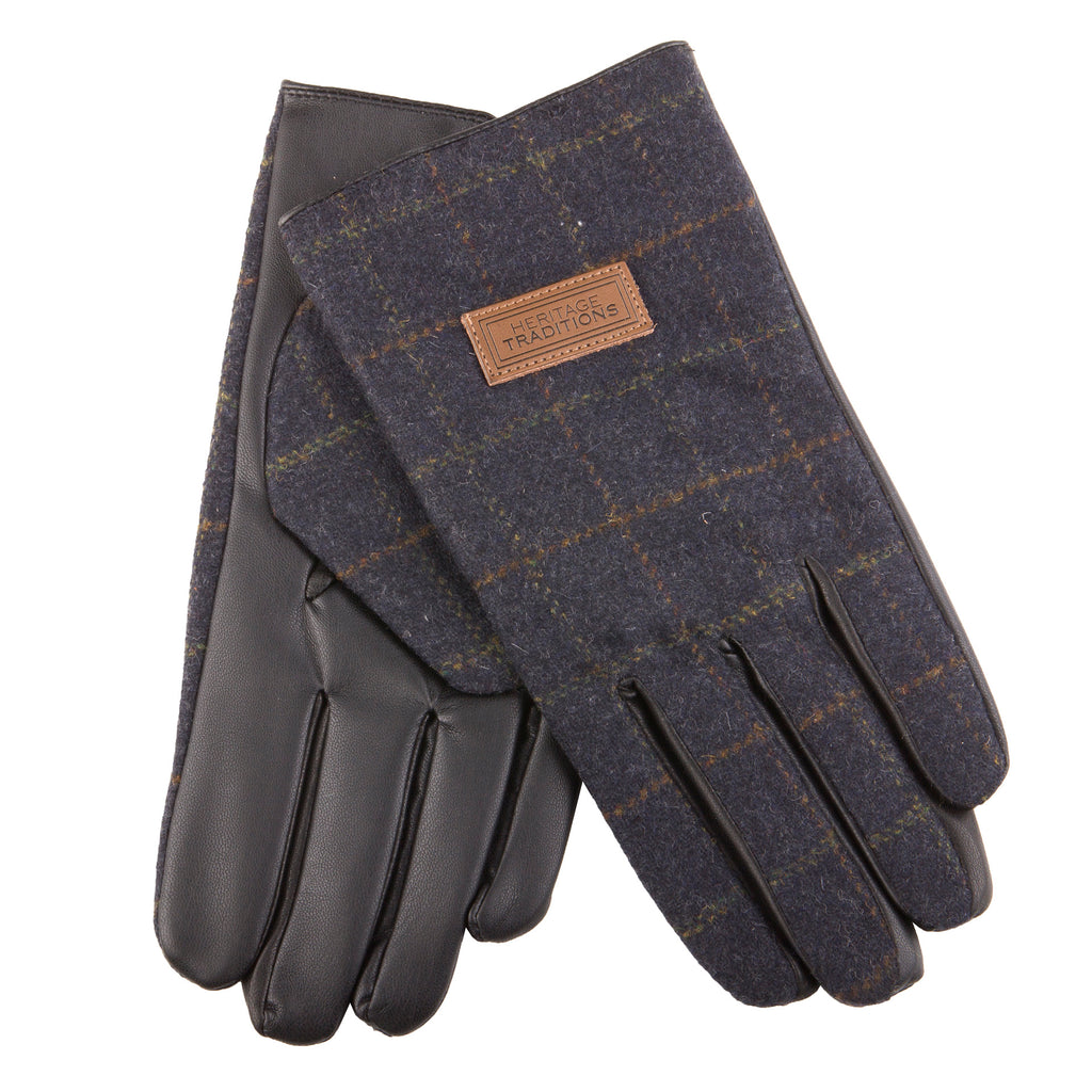 Men's Heritage Traditions Tweed Gloves  Blue