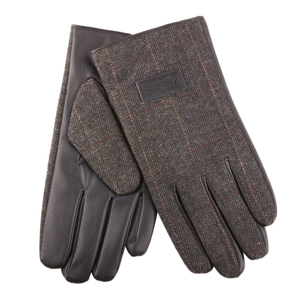 Men's Heritage Traditions Tweed Gloves  Grey