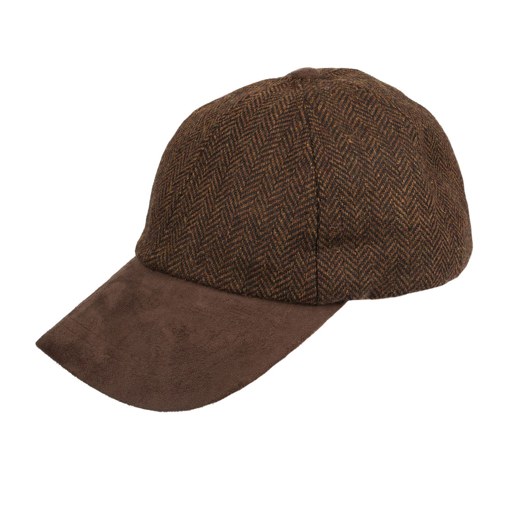 Men's Heritage Traditions Tweed Suede B  Brown Herringbone