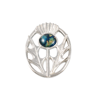 Heathergem Modern Scottish Thistle Brooch