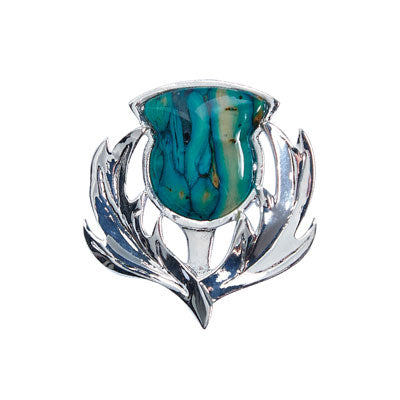 Heathergem Brora Thistle Brooch
