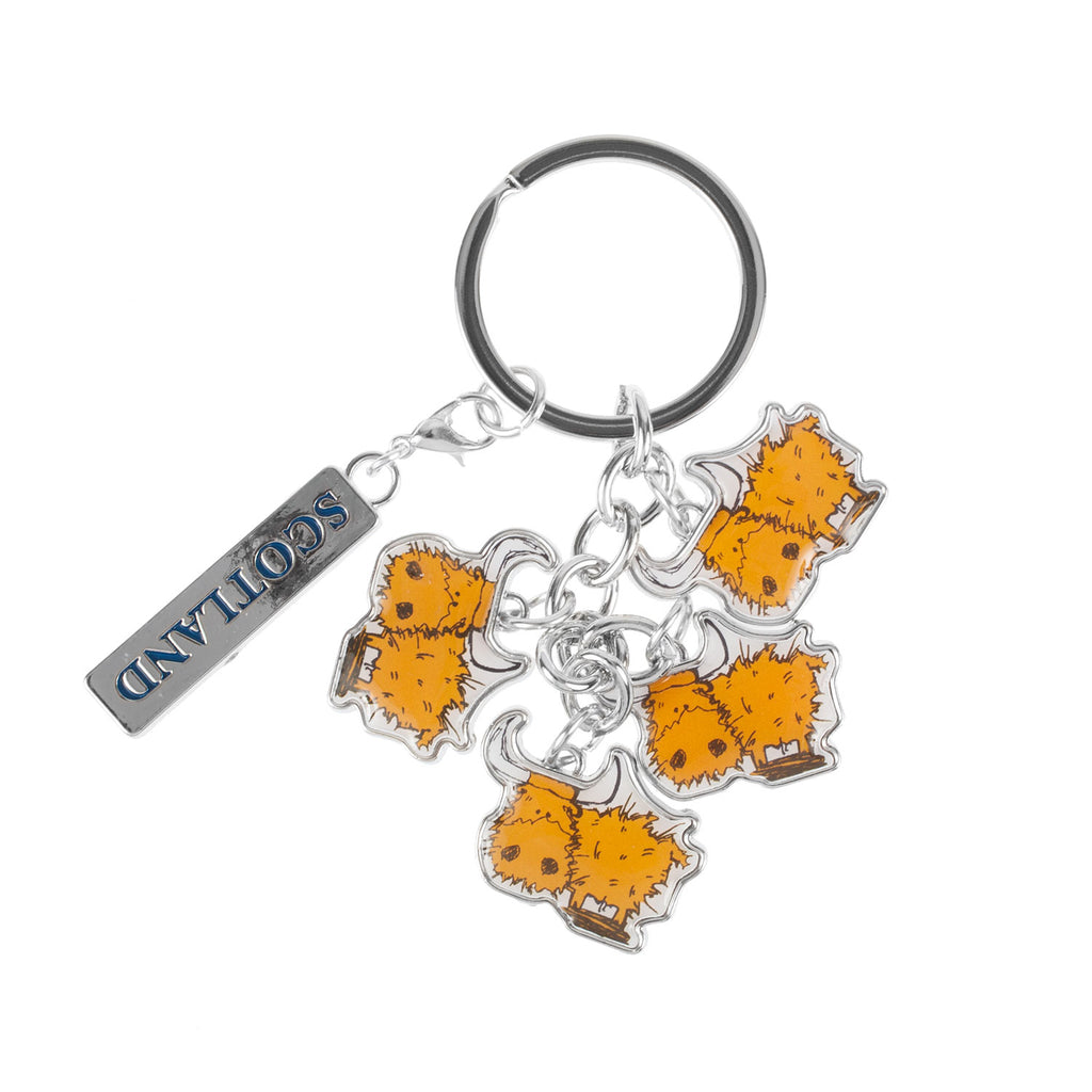 Highland Cow Toffee Keyring