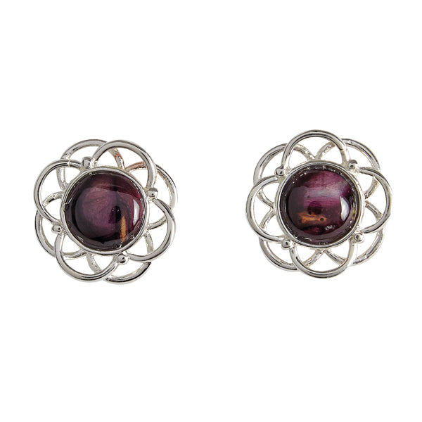 Heathergem Mor Silver Plated Stud Earrings