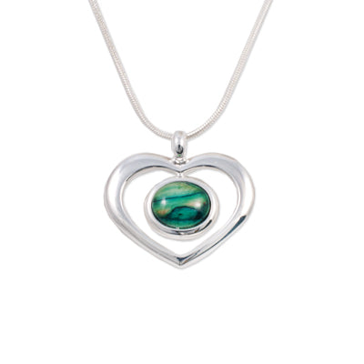Heathergem Silver Plated Open Heart Pendant