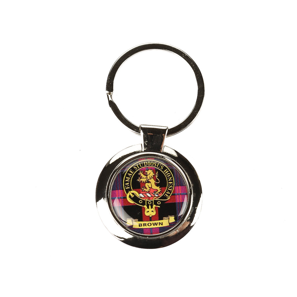 Kc Clan Key Fob Chrome Brown