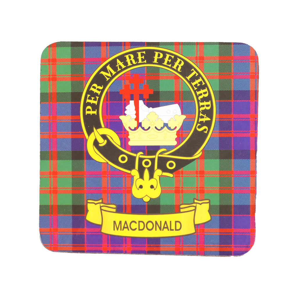 Kc Clan Square Cork Coaster Macdonald