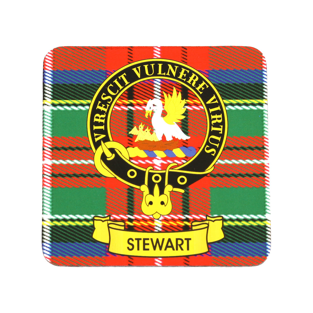 Kc Clan Square Cork Coaster Stewart