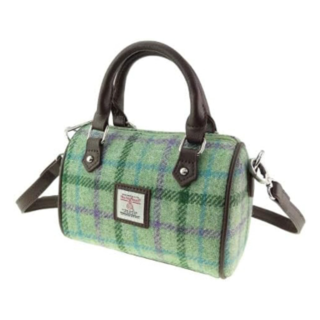 Harris Tweed Kilbride Mini Bowling Bag Bright Green