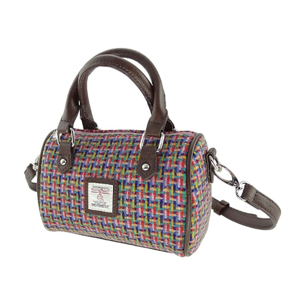 Harris Tweed Kilbride Mini Bowling Bag Jazzy Weave