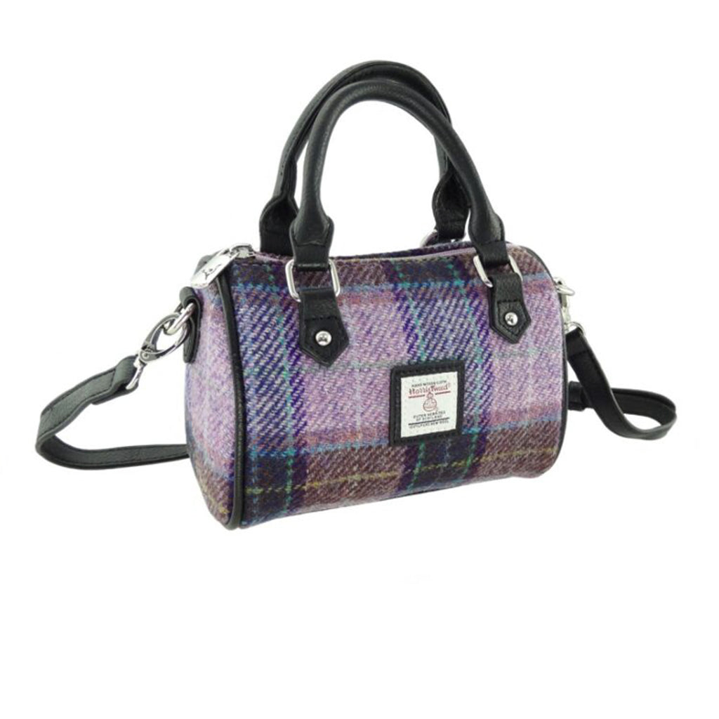Mini Sac Fourre-tout Harris Tweed Glen Appin - 19x15x10 Cm, Laine 100%, Bandoulière Réglable, Style écossais