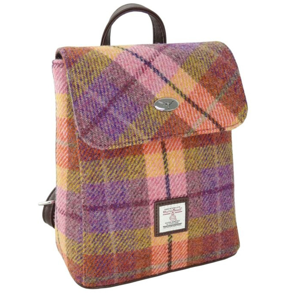 Tummel Backpack Peach/Purple Tartan