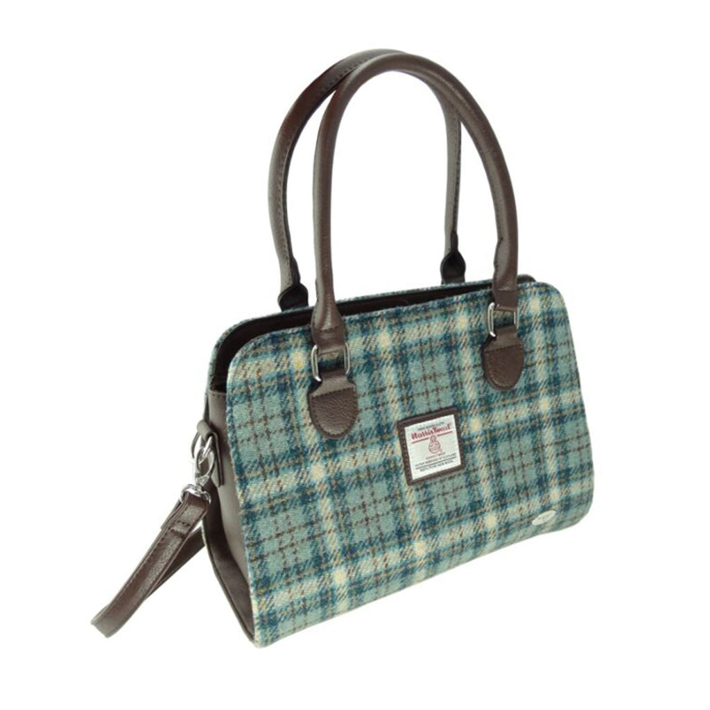 Findhorn Tote Bag Duck Egg Cream Chk