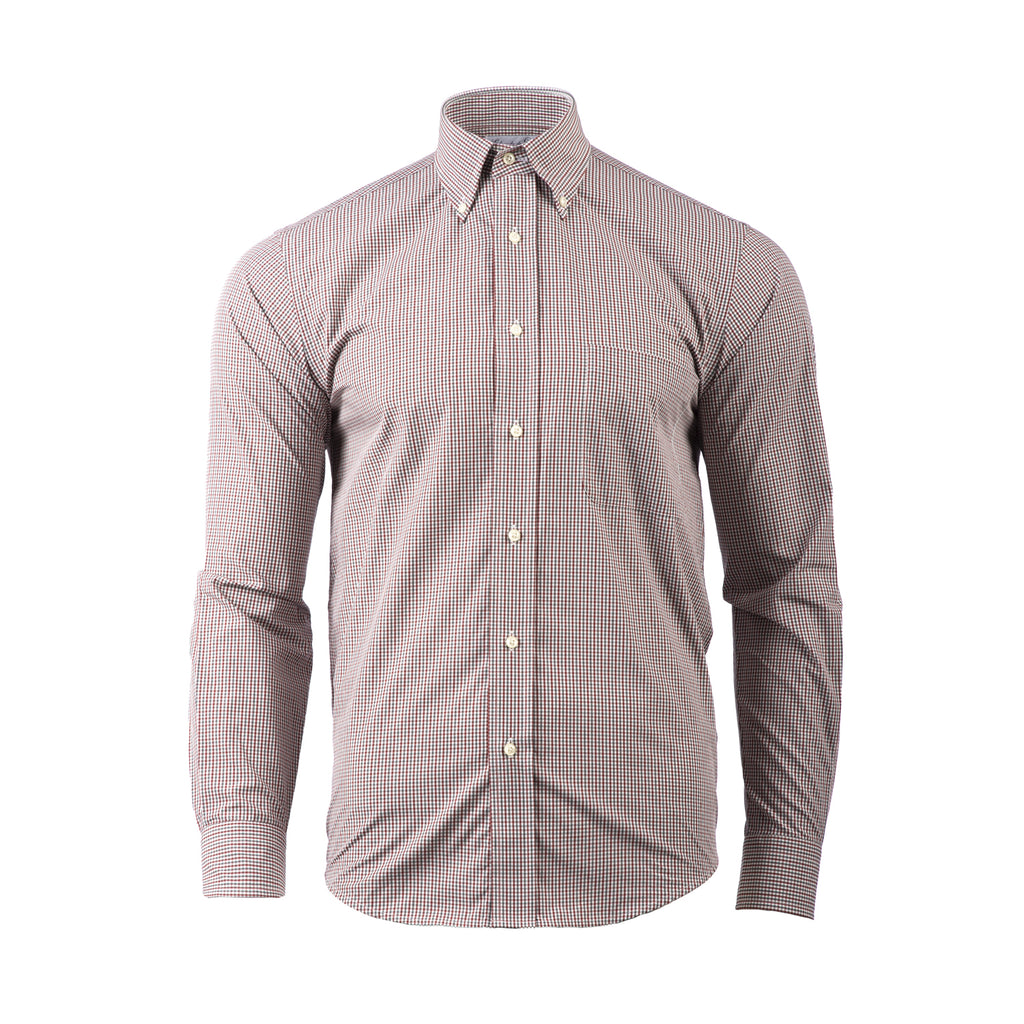 100% Cotton Check Shirt Red/Green Check