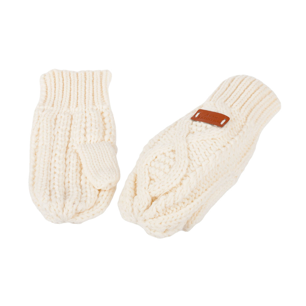 Women's Aran Traditions Cable Mitts  Cream