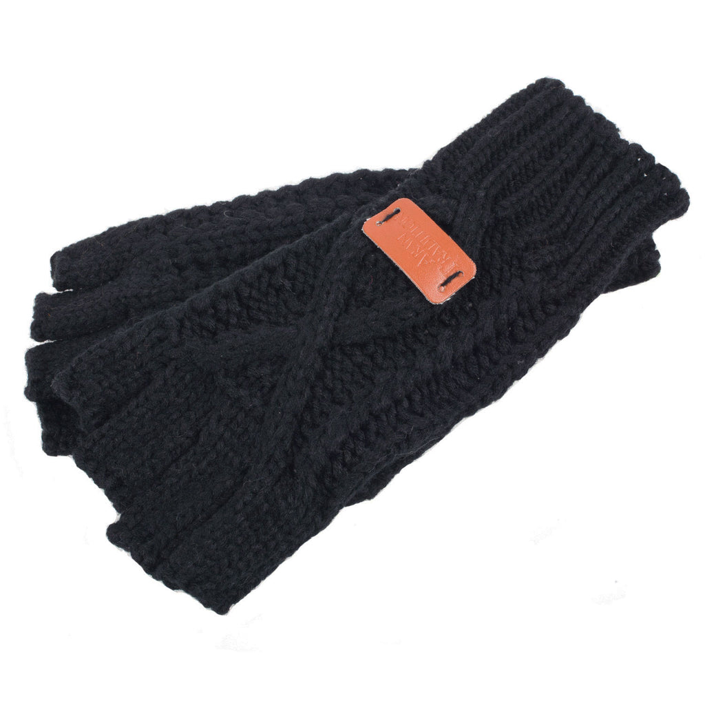 Women's Aran Traditions Cable Fingerles  Black