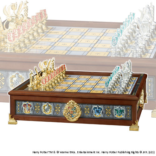 Quidditch Chess Set Silver & Gold Plated