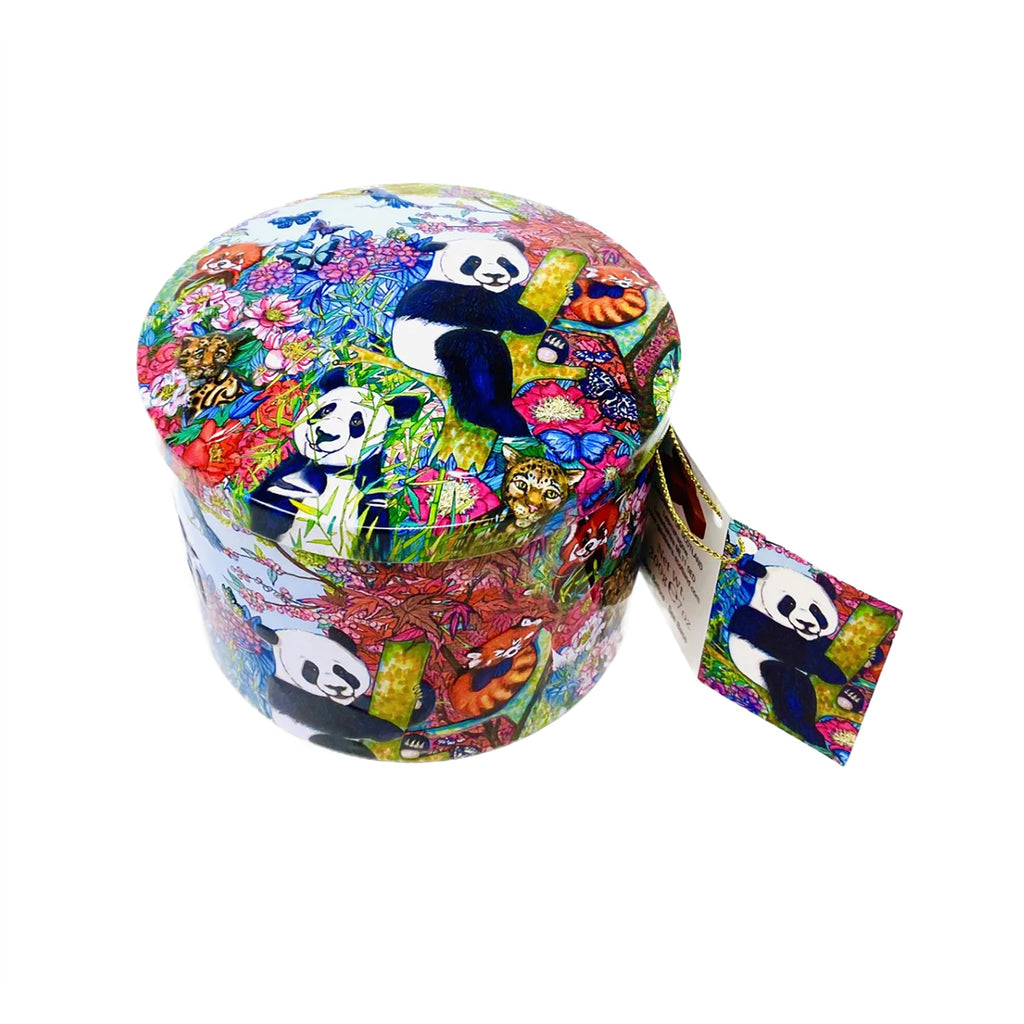 Pandas Playing Tins