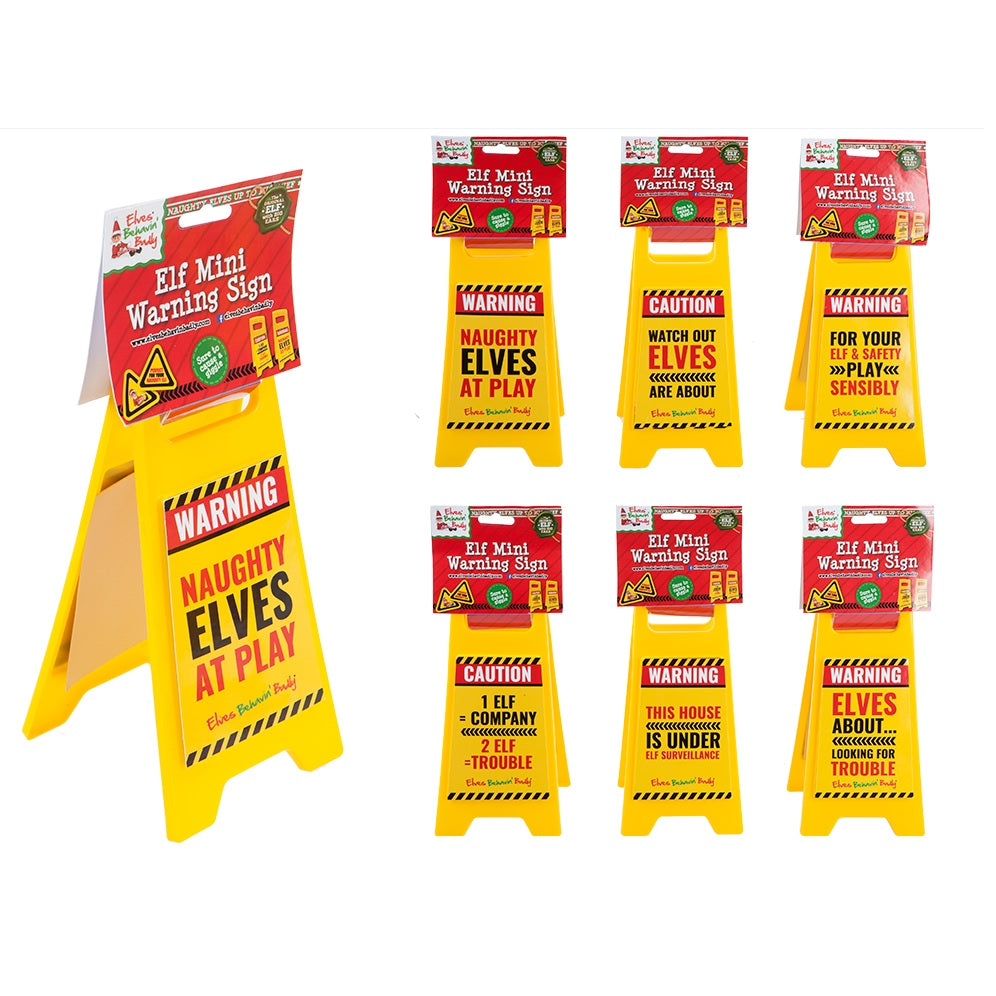Elf Slogan A Frame Warning Sign