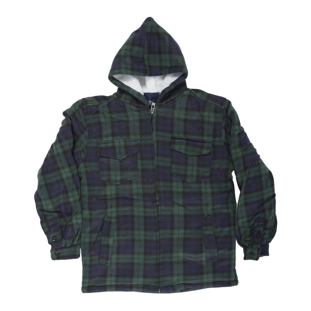 Mens Sherpa Lined Check Jacket Black Watch