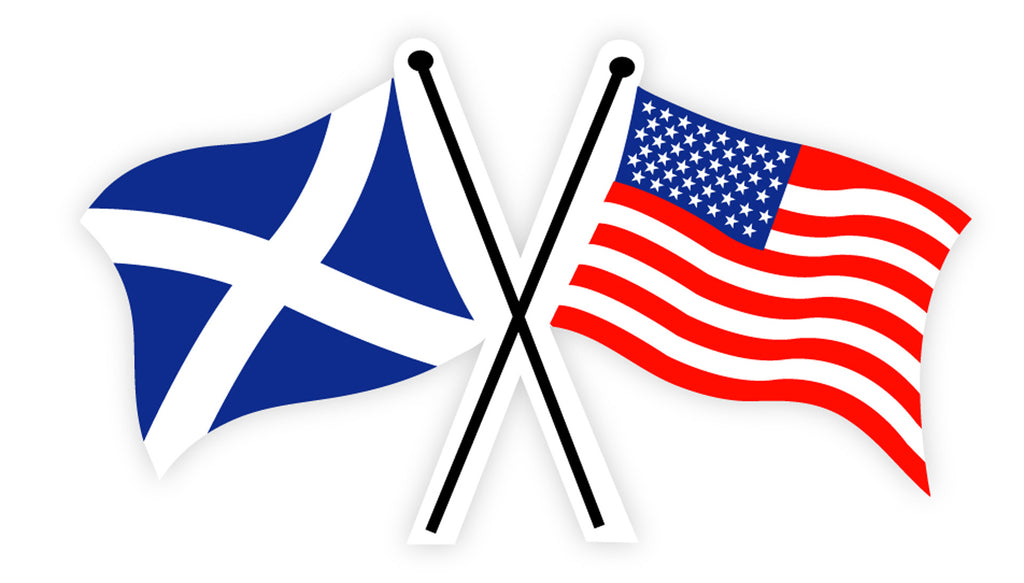 Saltire/Usa Cross Flags Sticker