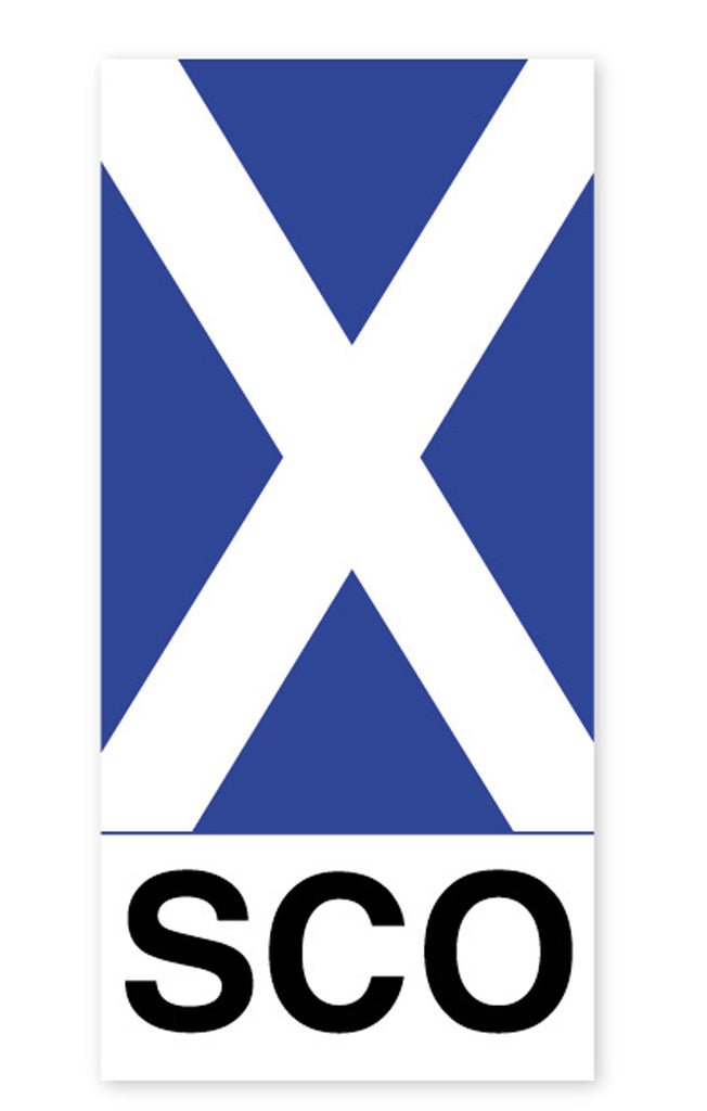 Scotland Small Number Plate Sticker