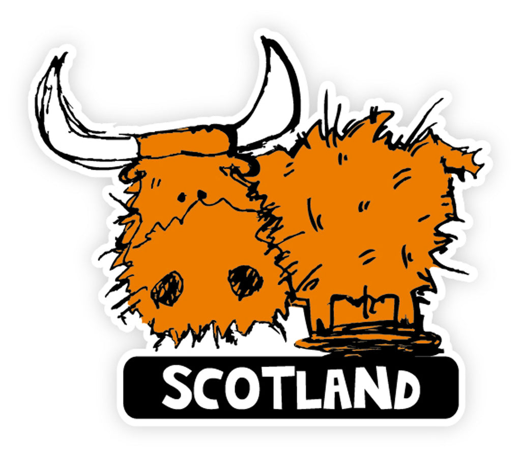 Highland Cow Scotland Sticker