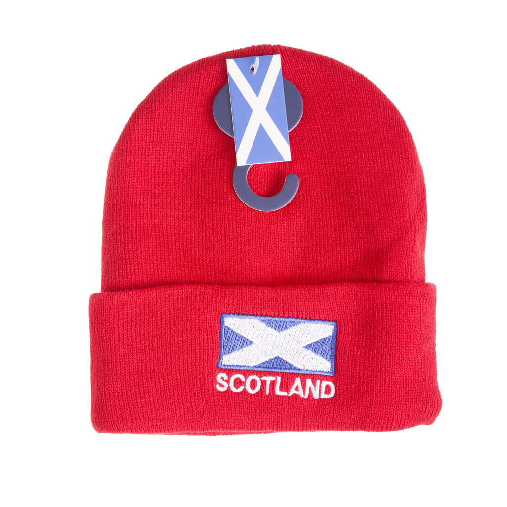Beanie Hat Scotland Red