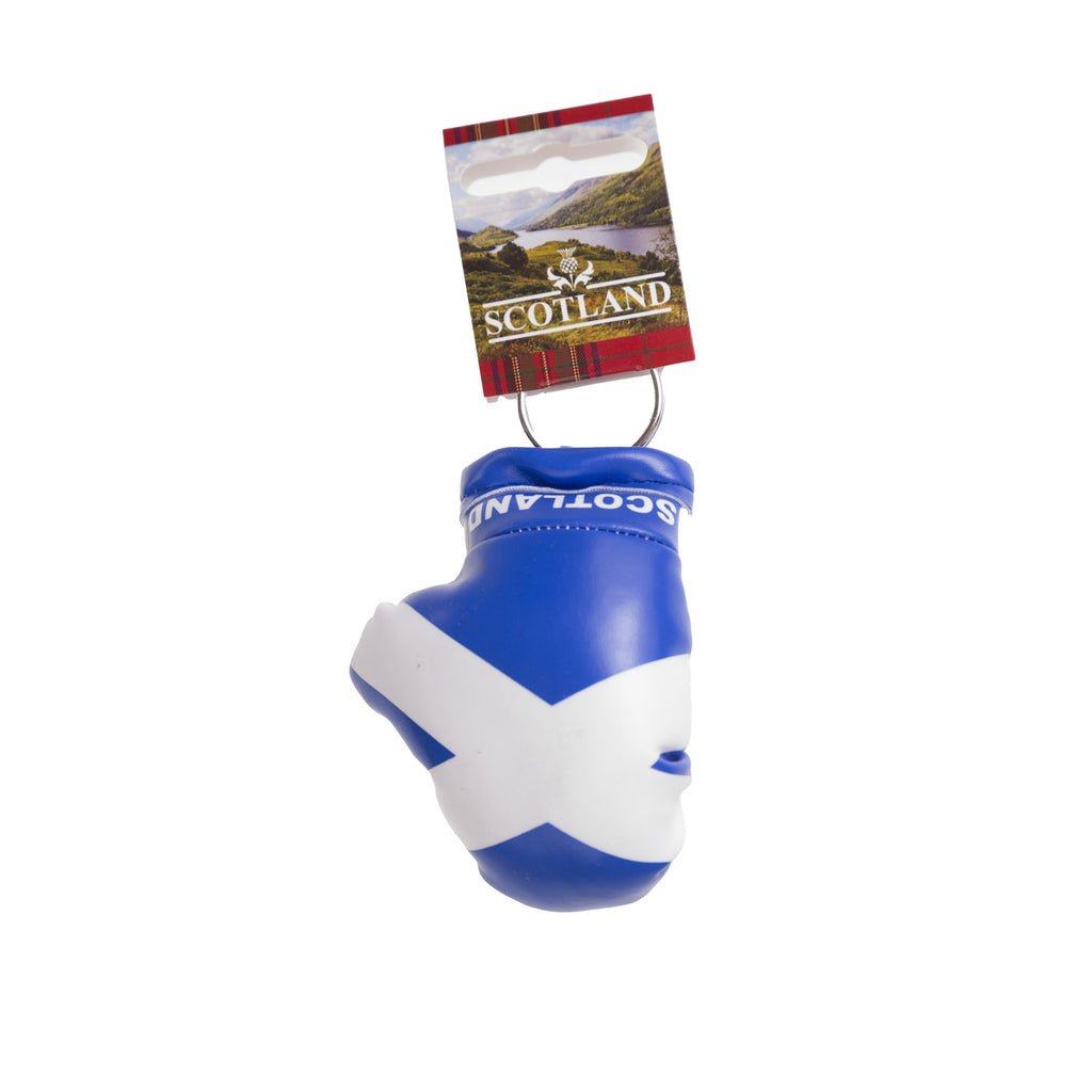 2" Soft Box Glove Keyring Scotland Flag