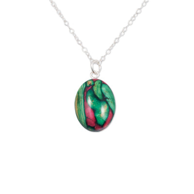 Heathergem Silver Small Oval Pendant