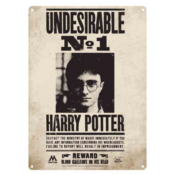 Harry Potter - Tin Sign Small Undesirable No 1