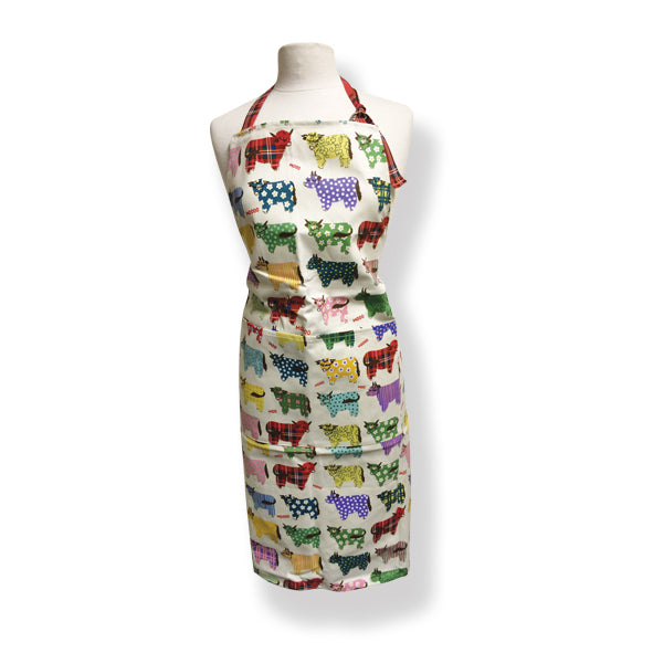 Highland Cow Cotton Apron