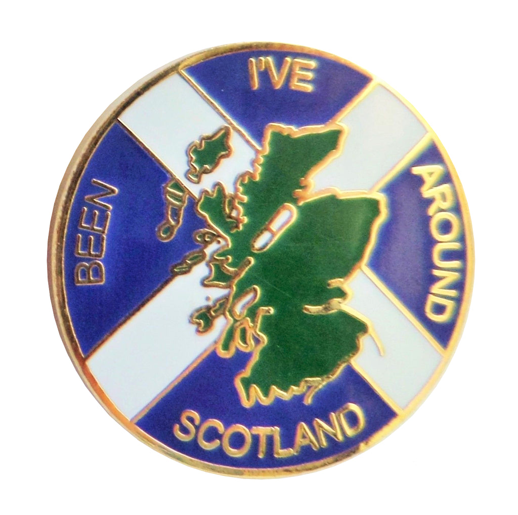 Badge Saltire/Map/I've Been Around Scotl