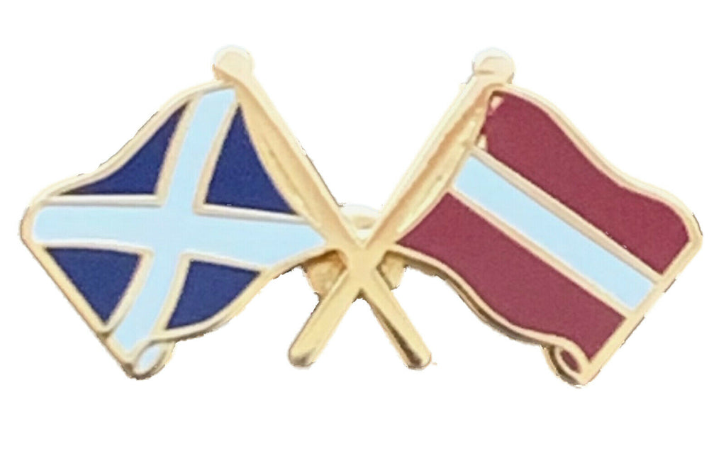 Lapel Badge Scotland/Latvia