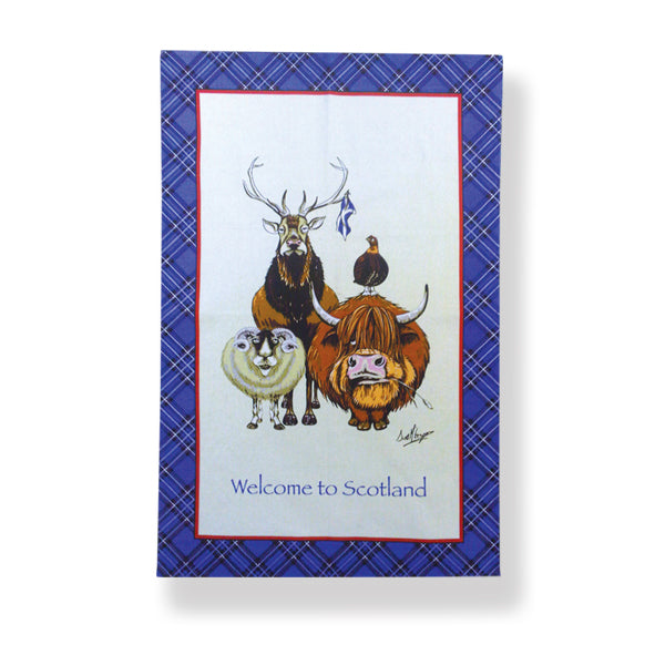 Welcome To Scotland Tea Towel