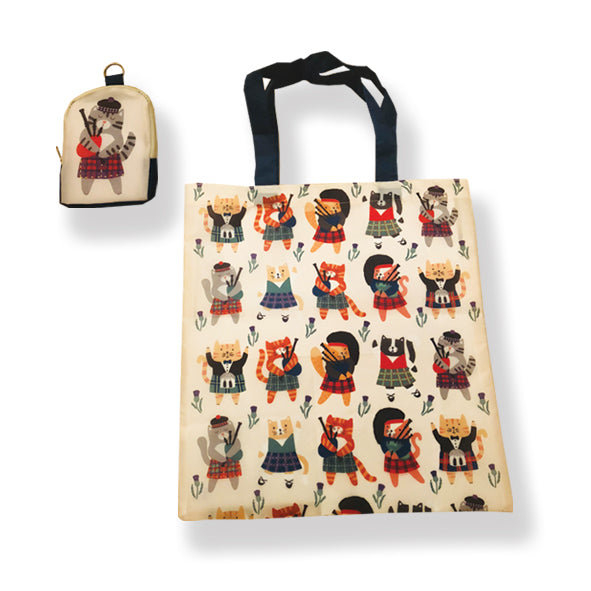Cats N Kilts Folding Bag In Pouch