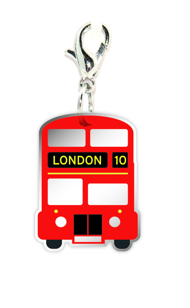 Red Bus Clip On Charm