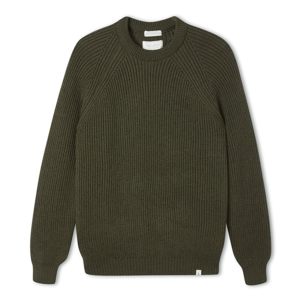 Mens Peregrine Ford Crew Neck Olive