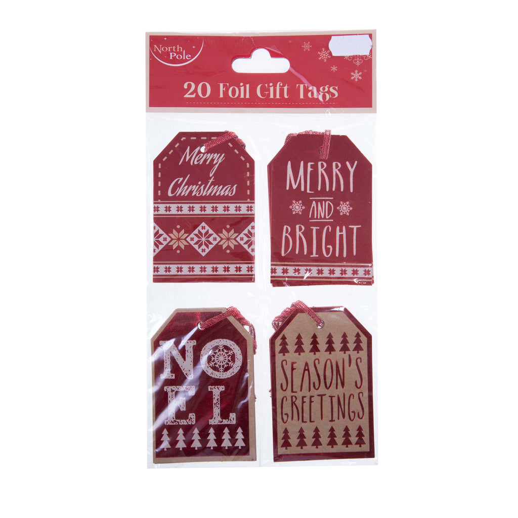 20 Kraft Foil Tags