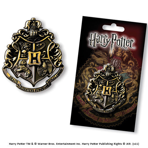 Hogwarts Crest Gun Metal Pin