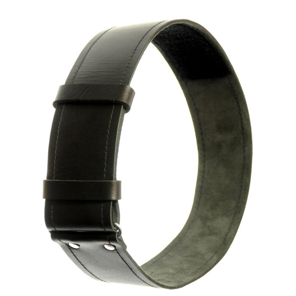Gent's Basic Black Leather Kilt Belt